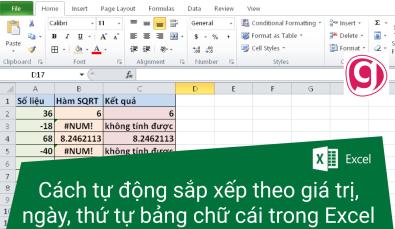 Cách tự động sắp xếp trong Excel cực đơn giản và nhanh chóng