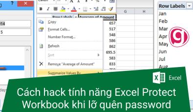Cách hack tính năng Excel Protect Workbook khi lỡ quên password