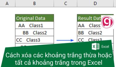 Cách xóa khoảng trắng trong Excel đơn giản nhất