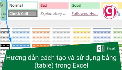 Cách tạo bảng trong Excel và hướng dẫn sử dụng chi tiết nhất