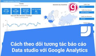 Cách theo dõi tương tác báo cáo Google data studio với Google Analytics