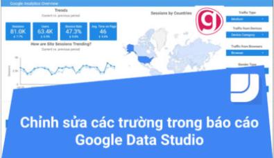 Hướng dẫn cách chỉnh sửa các trường ngay trong báo cáo của Google Data Studio