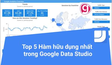 Top 5 Hàm và trường được tính toán hữu ích nhất của Google Data Studio