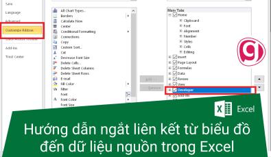 Hướng dẫn ngắt kết nối biểu đồ với nguồn dữ liệu trong Excel
