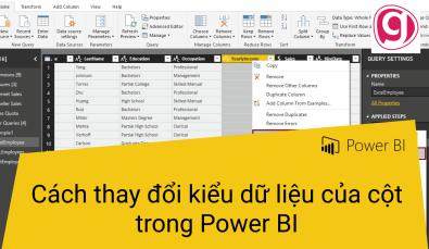 Hướng dẫn thay đổi kiểu dữ liệu của cột trong Power BI