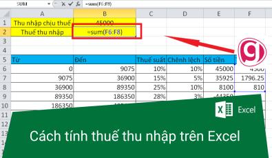 Cách tính thuế thu nhập cá nhân trên Excel nhanh và chuẩn