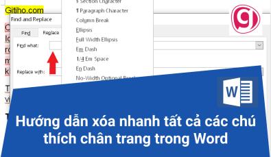 Hướng dẫn xóa nhanh tất cả các chú thích chân trang trong Word