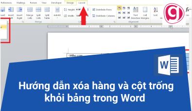 Hướng dẫn xóa hàng và cột trống khỏi bảng trong Word