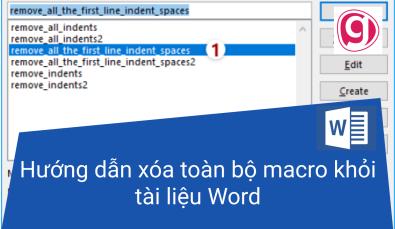 Hướng dẫn xóa toàn bộ macro khỏi tài liệu Word