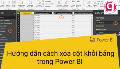 Hướng dẫn cách xóa cột trong Power BI