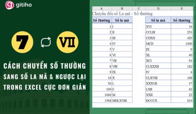 Cách chuyển số thường sang số La Mã trong Excel và ngược lại