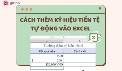 Hướng dẫn cách thêm ký hiệu tiền tệ tự động vào Excel