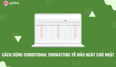Hướng dẫn cách tô màu ngày chủ nhật trong bảng chấm công trên Excel