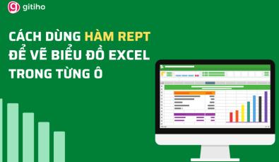 Cách vẽ biểu đồ Excel trong từng ô bằng hàm REPT cực thú vị