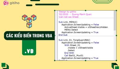 Tìm hiểu về các kiểu biến trong lập trình VBA Excel