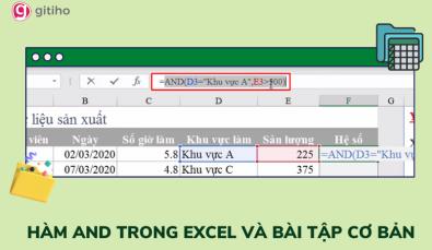 Hàm AND trong Excel: Hướng dẫn và ví dụ minh họa