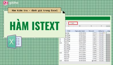 Cách dùng hàm ISTEXT trong Excel để kiểm tra dữ liệu kiểu văn bản