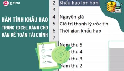Hướng dẫn sử dụng các hàm trong Excel để tính khấu hao