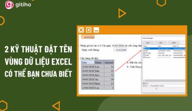 2 kỹ thuật đặt tên vùng dữ liệu trong Excel cực hay