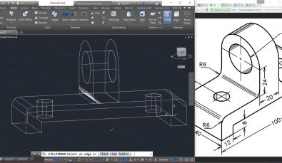 Lệnh bo tròn góc trong CAD: hướng dẫn kèm ví dụ minh họa