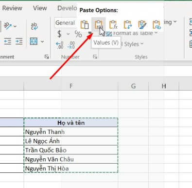 Gộp nhiều cột trong Excel có xuống dòng
