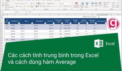 Hướng dẫn các cách tính trung bình trong Excel đơn giản nhất