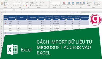 Hướng dẫn cách IMPORT dữ liệu ACCESS vào EXCEL chi tiết nhất