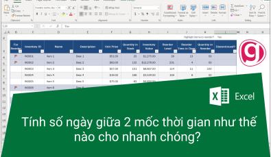 Cách tính số ngày giữa 2 mốc thời gian bằng hàm DATEDIF