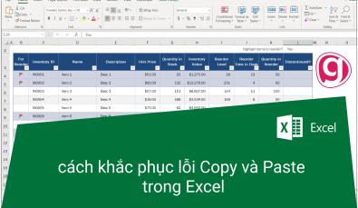 Hướng dẫn cách khắc phục lỗi Copy và Paste trong Excel