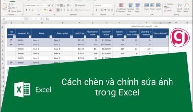 Cách chèn ảnh và chỉnh ảnh trong Excel đơn giản nhanh chóng