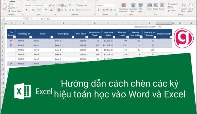 Hướng dẫn cách chèn các ký hiệu toán học vào Word và Excel