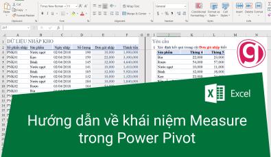 Hướng dẫn về khái niệm Measure trong Power Pivot