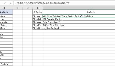 Hướng dẫn dùng hàm TEXTJOIN để ghép chuỗi văn bản trong Excel