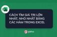 Cách sử dụng hàm trong Excel để tìm giá trị lớn nhất và nhỏ nhất