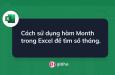Cách sử dụng hàm Month trong Excel để tìm số tháng.