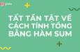 Cách dùng hàm Sum trong Excel để tính tổng kèm ví dụ