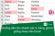 Hướng dẫn tìm nhanh các ô, hàng, giá trị giống nhau trên Excel