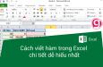 Hướng dẫn cách viết các hàm trong Excel chi tiết