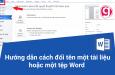 2 cách đổi tên file Word một hoặc nhiều file nhanh và đơn giản