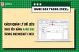 Cách sử dụng Name Range trong Excel để quản lý dữ liệu theo tên