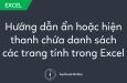 Hướng dẫn ẩn hoặc hiện thanh chứa danh sách các trang tính trong Excel