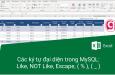 Cách dùng các ký tự đại diện trong SQL: Like, NOT Like, Escape, ( % ), ( _ )