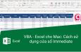 Cách sử dụng Immediate để kiểm tra code trong VBA Excel cho Macbook