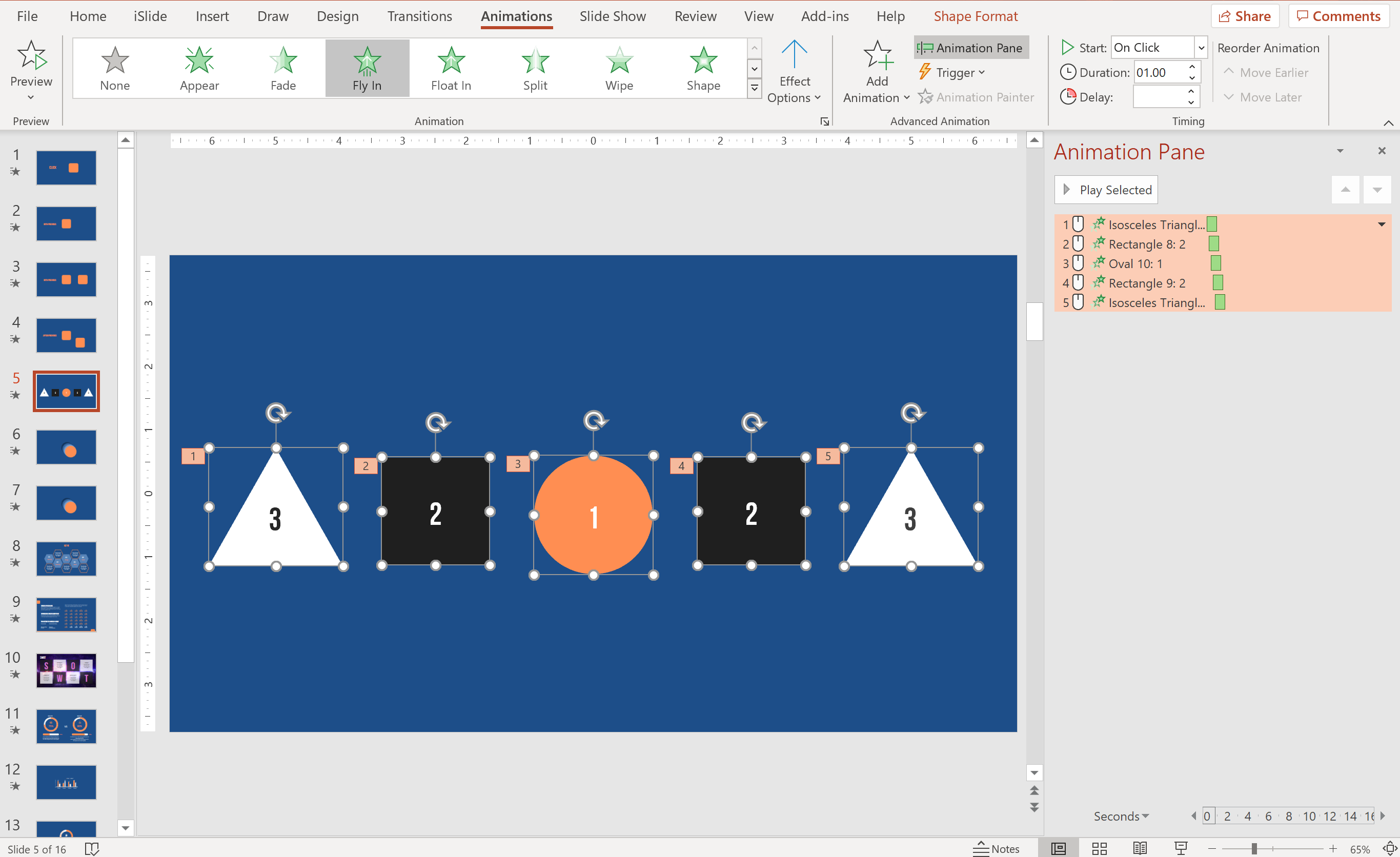 Hướng dẫn cách tạo hiệu ứng Fly-in trong Powerpoint đơn giản, dễ hiểu.