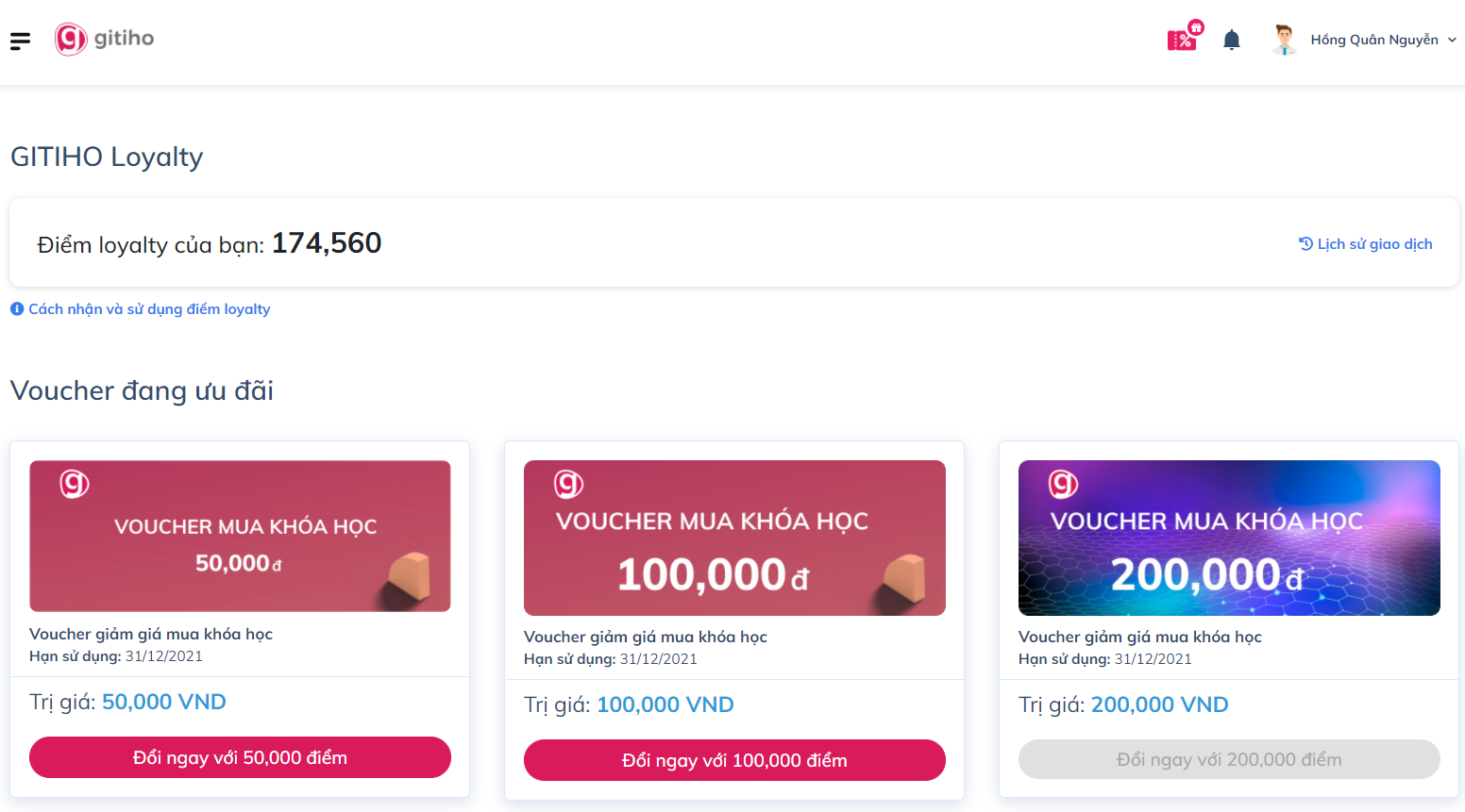 Hướng dẫn tích điểm và sử dụng Voucher trên Gitiho.com