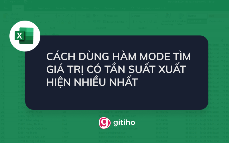 Cách Dùng Hàm Mode Tìm Giá Trị Có Tần Suất Xuất Hiện Nhiều Nhất Trong Excel