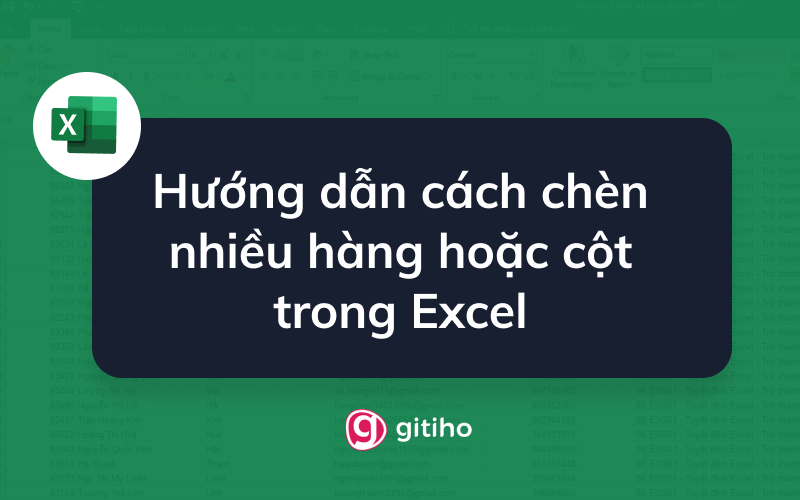 H ng d n c ch ch n nhi u h ng ho c c t trong excel