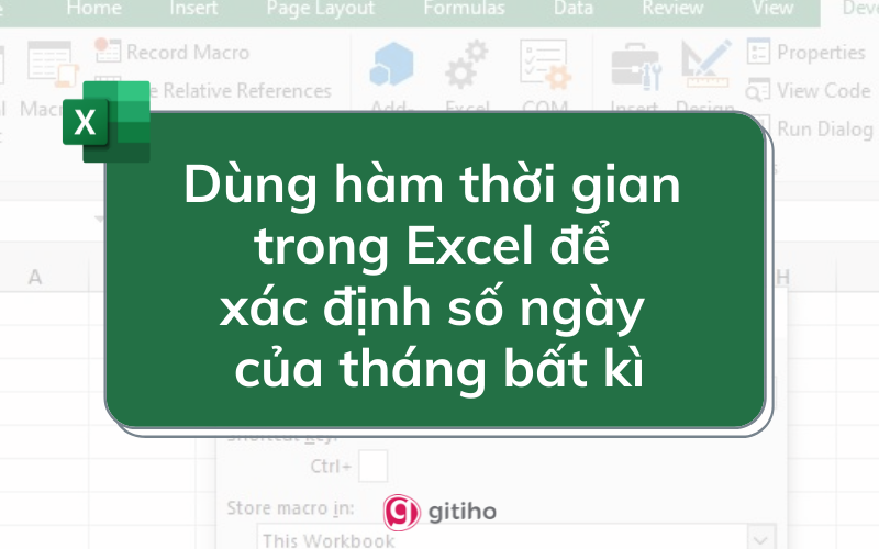 Cách tính số ngày trong tháng trong Excel bằng hàm nào?