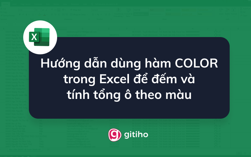 Excel có cách nào để tính tổng các ô dựa trên màu sắc không?