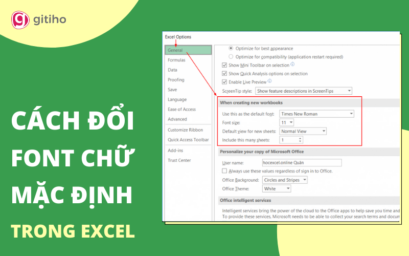 Để tạo ra những bảng tính trông chuyên nghiệp và độc đáo trong Excel, việc thay đổi font chữ mặc định là rất cần thiết. Nếu bạn không biết cách thực hiện điều đó, hãy xem hình ảnh liên quan để biết cách đổi font chữ mặc định trong Excel một cách đơn giản và dễ dàng hơn bao giờ hết. Bạn sẽ phát hiện ra rằng việc thay đổi font chữ mặc định sẽ giúp bạn tạo ra những bảng tính thú vị hơn bao giờ hết.